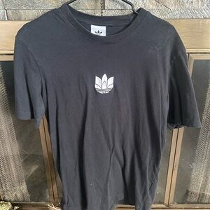 Adidas Black Tee with White Logo
